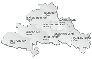 схема районов Донецка